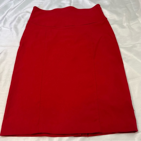 Vintage Red Pencil Skirt by Have | Made in USA | 90s Minimalist Officecore Chic - Picture 4 of 10